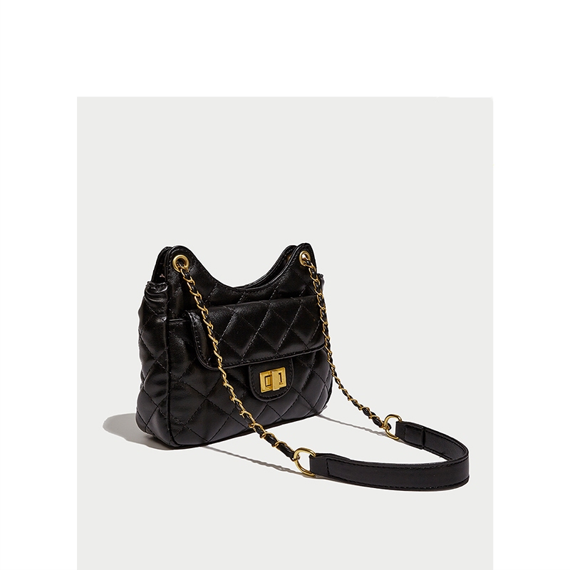 Korean Style Women's Bag Cute Pink Underarm Bag 2026 New Trendy Small Chanel-Style Quilted Chain Shoulder Bag Fashionable Versatile