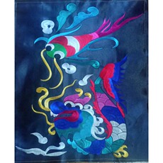 Miaoxiu 少数民族机绣特色绣片 苗族工艺品刺绣 机绣绣片35*43cm