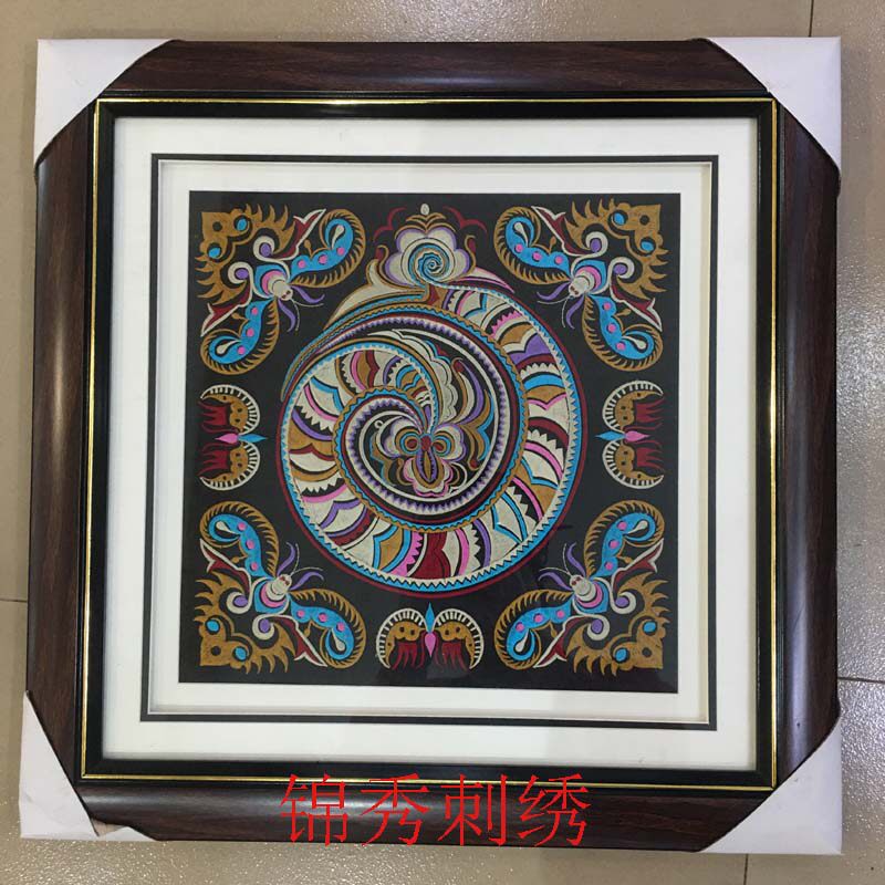 Splendid Chinese decorative painting hotel collection hand-painted gold boutique living room entrance hanging paintings in the city