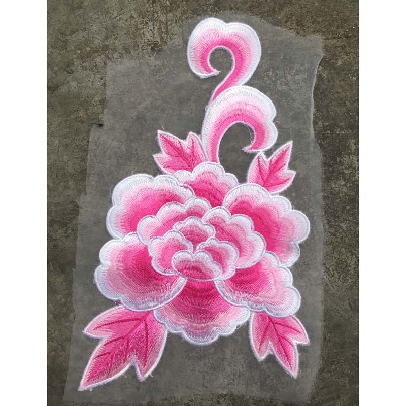 Transparent Eugen yarn Xiangyun peony embroidery clothing accessories Chinese style subsidy loophole clothes