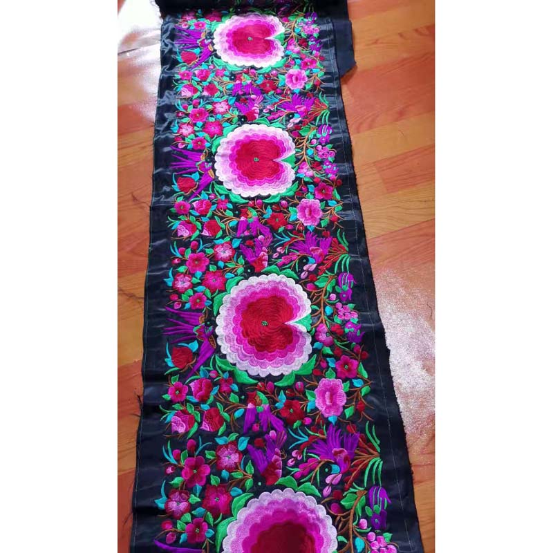 National wind long strip embroidery lace - embroidered national clothing stage - fitted tableflag embroidery accessories
