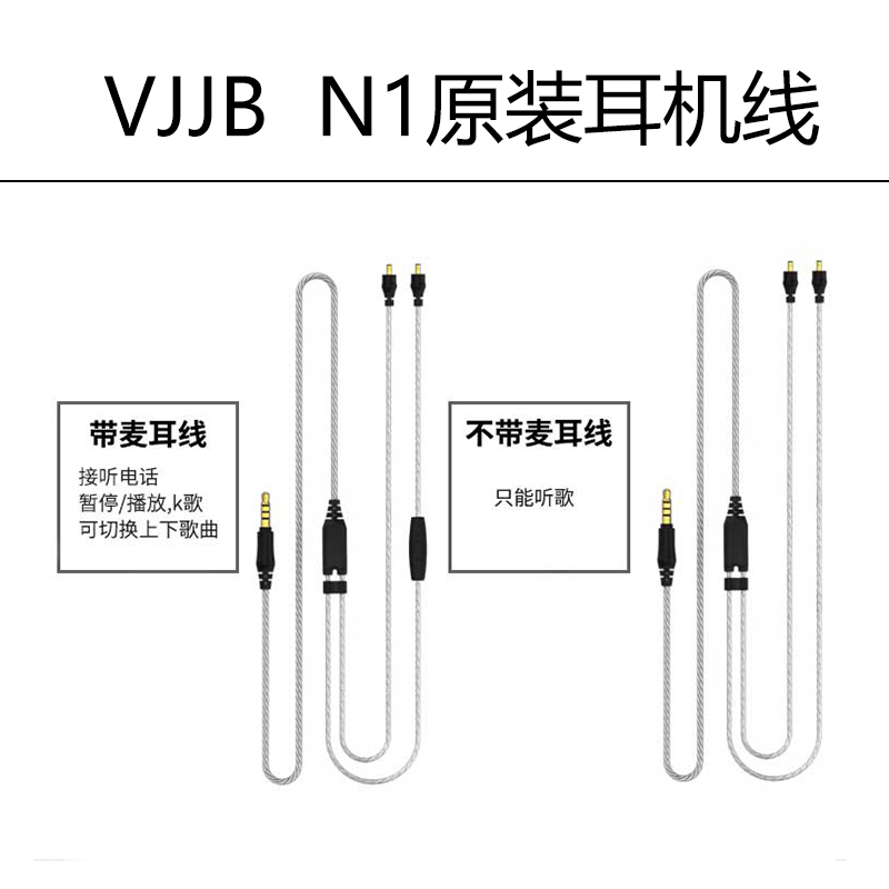 VJJB N1 type-c ear machine line V1 original fitting with wheat line n30 wire rod original ear cap for wire swap plugging wire