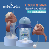 New suitable for new Anyi Nature series wide mouth diameter feeding bottle changing drinking cup changeover head straw bottle water glass cover
