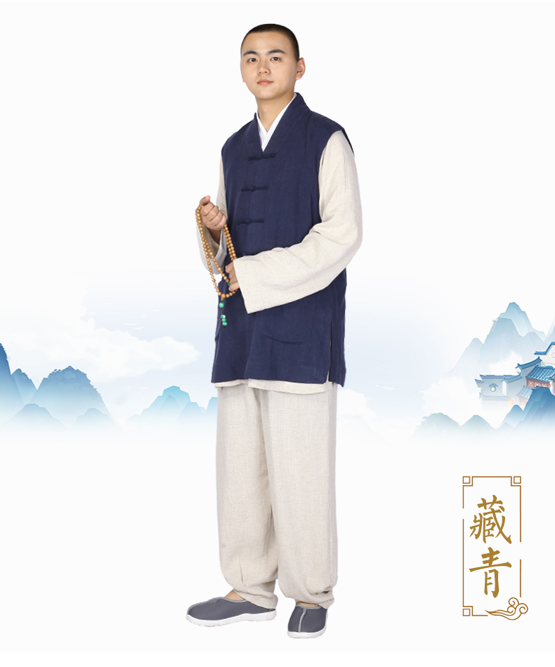Shang Yuan cotton bị liệt áo vest mùa xuân và mùa hè vest gamma 褂 僧 僧 马 僧 ngắn áo ấm nam mùa đông