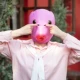 F81-Pink Fish Head Mask