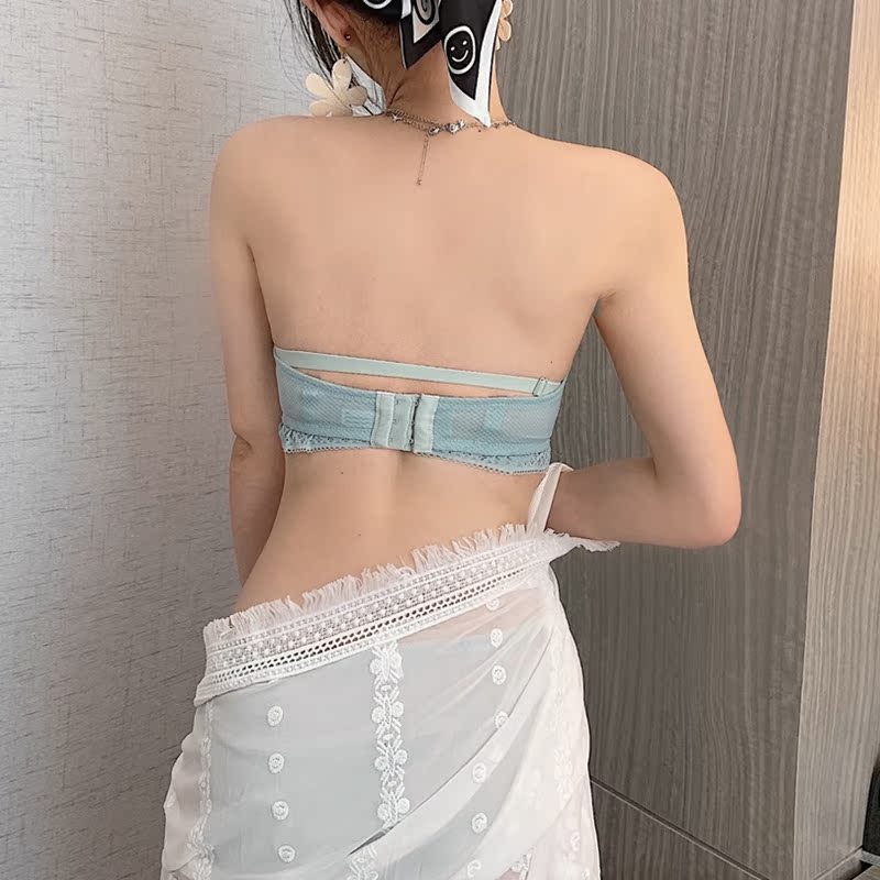 đồ lót quây womens phi sẹo không trượt thu thập được mà không cần vòng thép quấn ngực sexy áo ngực nhỏ áo ngực thiết lập để nhận được một mùa hè sữa phụ.