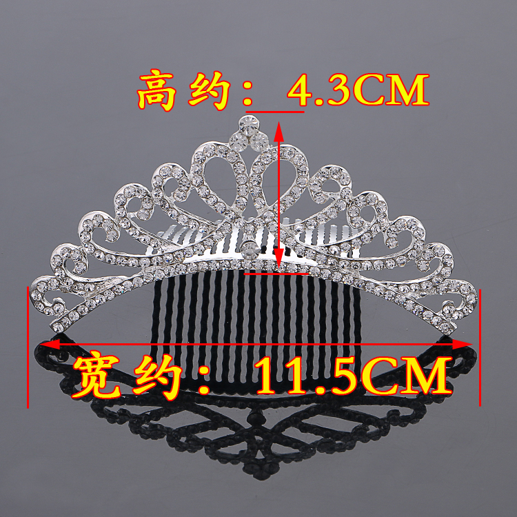 Trẻ em Thái Cô Gái Tóc Combs Phụ Kiện Tóc Công Chúa Shiny Thạch Crowns Bridal Mũ Cô Gái Phụ Kiện Hiệu Suất