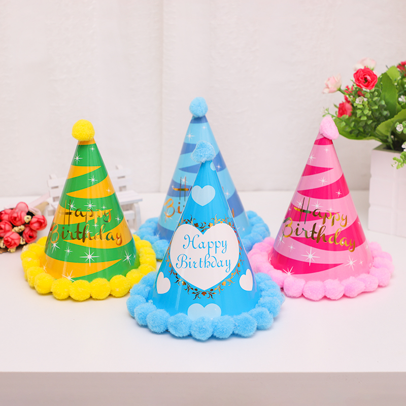 Birthday Hat Kids Set Costume Party Hat Baby Years Old Set Decorative Cake Hat Adult Creative