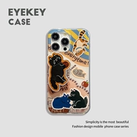 eyekey Apple, мультяшный совместимый iPhone 16, чехол для телефона, iPhone15 Pro, трубка, креативный iPhone14 Pro, защитный чехол, iphone, 13promax, защита при падении, женский стиль