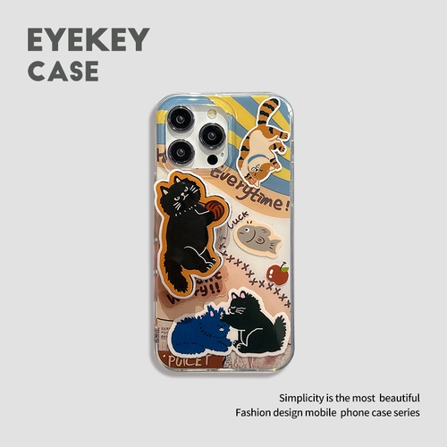 eyekey Apple, мультяшный совместимый iPhone 16, чехол для телефона, iPhone15 Pro, трубка, креативный iPhone14 Pro, защитный чехол, iphone, 13promax, защита при падении, женский стиль