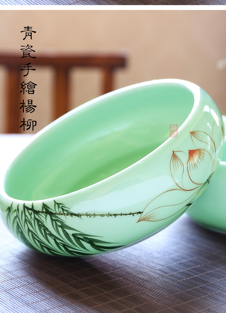 Melts if 8 inch celadon tea to wash to the ceramic tea set large writing brush washer wash water jar tea accessories cup bowl