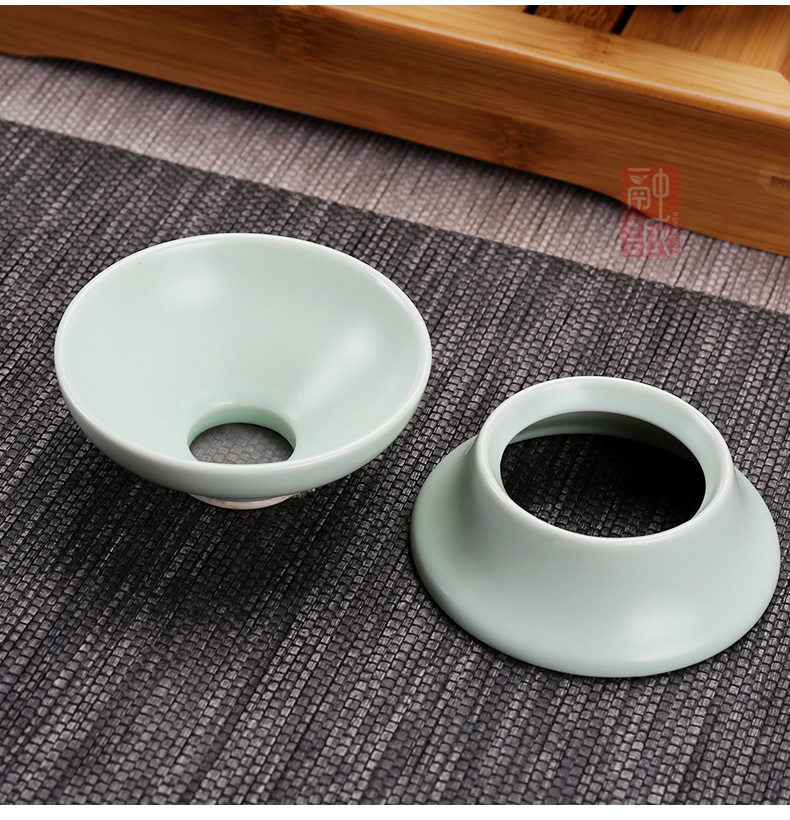 ) filter creative ceramic filter tea tea white gauze filter kung fu tea accessories make tea is good