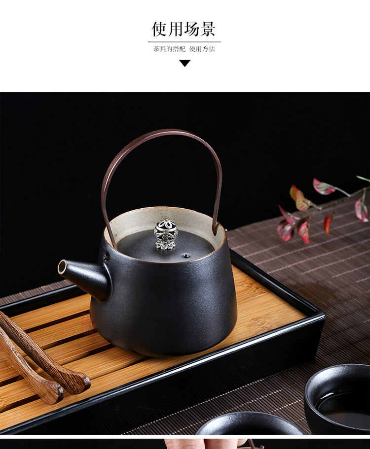 GuTao coarse pottery kung fu tea set of girder of pottery and porcelain pot cup household contracted style restoring ancient ways to suit the teapot