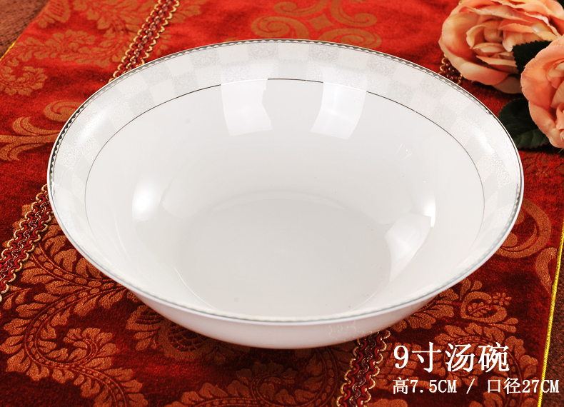 Dishes suit household combination of European jingdezhen ipads porcelain tableware Dishes chopsticks Chinese ceramic bowl Dishes for dinner