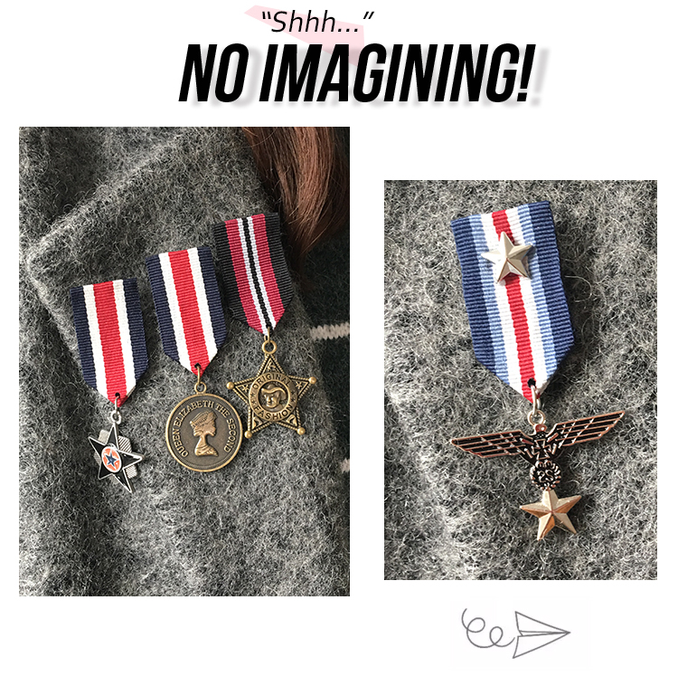 Châu Âu và Hoa Kỳ Học viện Hải quân Harajuku Wind England Badge Pin Women College Wind Huy hiệu nhỏ Trâm nam và huy chương phù hợp với nam giới - Trâm cài trâm cài