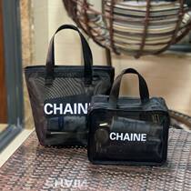 Mommy Bag Summer Small Handbag Beach Bag Dinghi Nets Red Women Bag Mesh Wash Bag Travel Makeup Bag