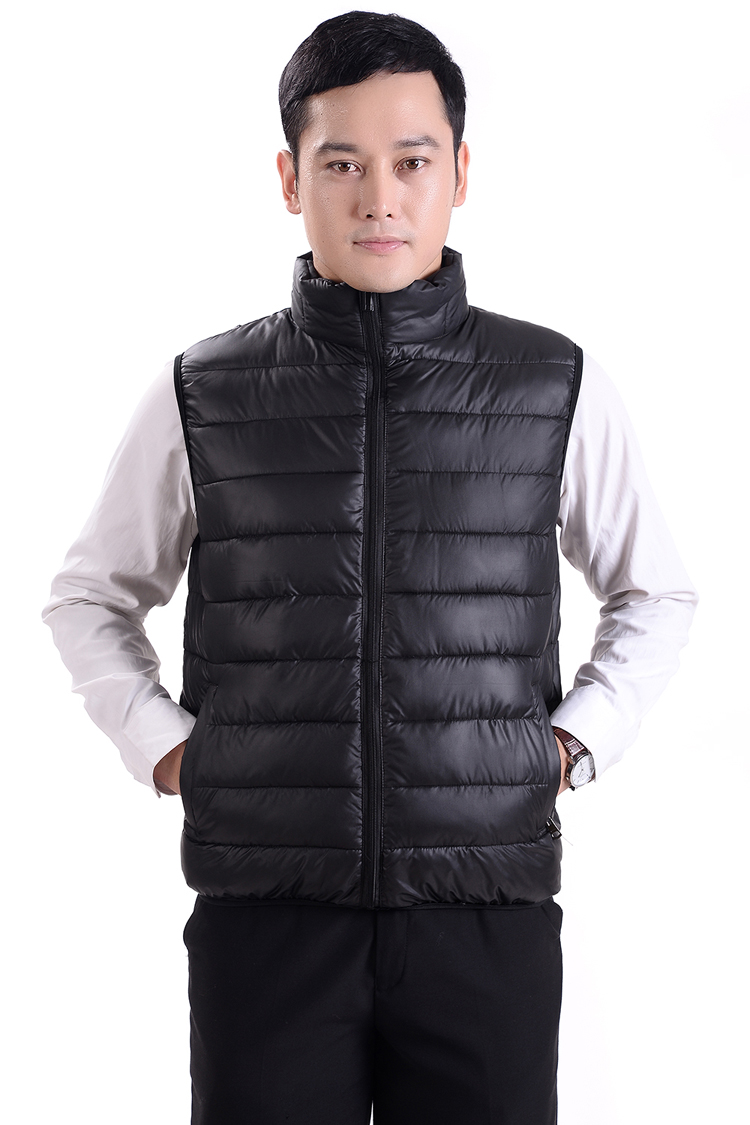 Áo vest nam cotton mùa thu đông dày trẻ trung xuống áo ấm cotton trung niên vest ngắn vest ngoài mặc áo ba lỗ trắng