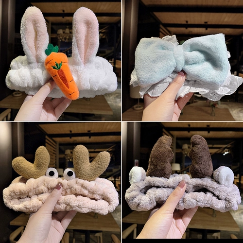 Милая повязка на голову для умывания, детские шпильки для волос, детский ободок, Южная Корея, простой и элегантный дизайн