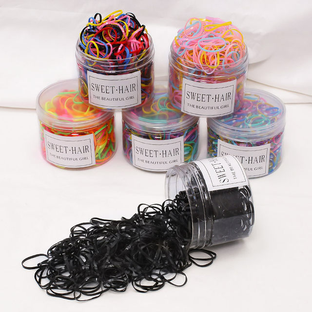 Children's disposable rubber band girl baby's hair with hair black hair circles without hurting hair colored jewelry head ropes