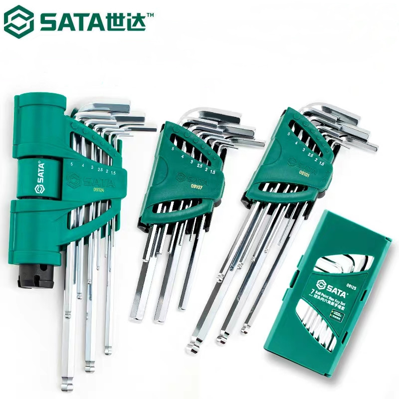 Shida Inner Hexagon Wrench Suit 7 pieces 8 9 9 pieces 10 pieces 14 pieces Mini lengthened head ball head flat 09105