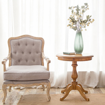 American country sofa side several solid wood living room tea table small round table leisure coffee table bedside small cabinet villa