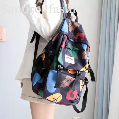 France Sandro Ifashion large capacity backpack bag 2021 New style school bag Korean version of the bag women's bag