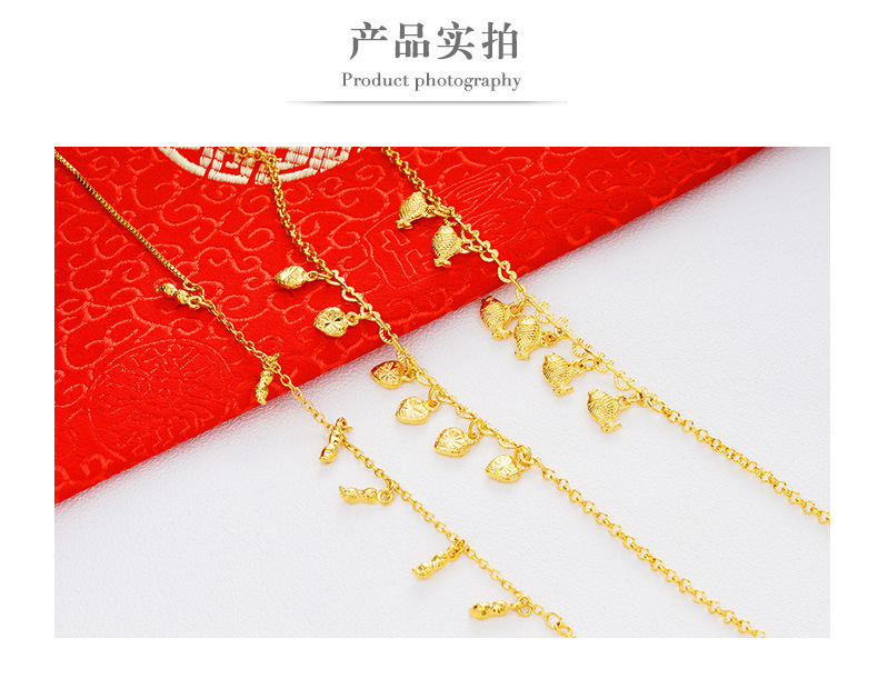 New Hong Kong 18K vòng chân vàng nữ mô hình cá vàng 99 vàng đầy đủ không phai vòng tay vàng 24K tặng quà đặc biệt - Vòng chân lắc chân nữ 10k