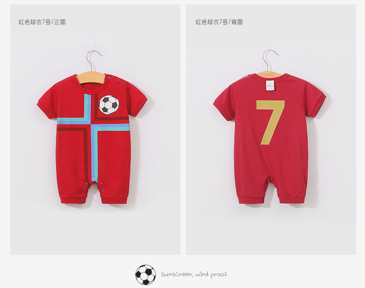 World Cup bé jersey bé quần áo bóng đá Bỉ Croatia đội onesies trẻ em mùa hè dresses