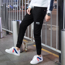 Summer nine division of labor pants mens Korean slim casual pants trend mens small pants mens Harlan pants mens pants