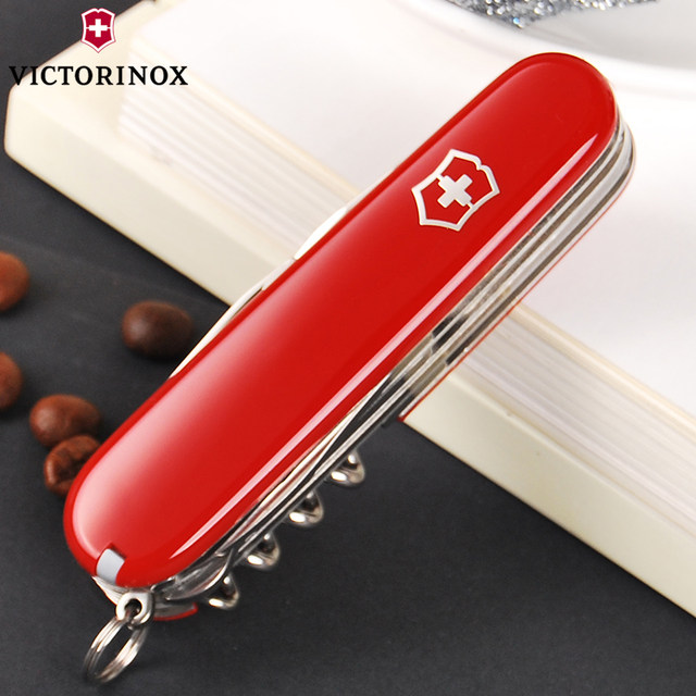 Victorinox Swiss Army Knife 91mm Hunter (Red) 1.3713 Mini Multifunctional Folding Swiss Knife Original Authentic