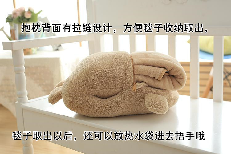 Fu pig Totoro gối văn phòng chăn đôi sử dụng gối ấm khăn tay chăn ba trong một người đàn ông và phụ nữ đệm gối ngủ gối kèm chăn 2 trong 1