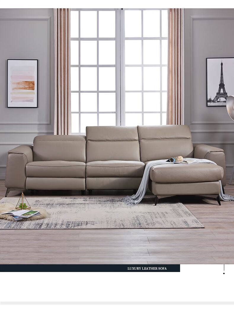 Đức hiện đại Ý ánh sáng sang trọng sofa da sofa lớp trên cùng da căn hộ nhỏ phòng khách kết hợp hạng nhất chức năng cabin - Ghế sô pha ghế sofa thông minh