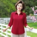 Quần áo mùa hè cho nam trung niên áo blouse nước ngoài khí hậu ngắn tay áo thun mới size lớn thời trang hè 2020 - Quần áo của mẹ Quần áo của mẹ