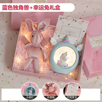 Голубой единорог+подарочная коробка Lucky Rabbit