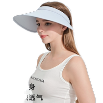 Chapeau de protection solaire UV bloquant la lumière forte 2024 nouveau visage féminin montrant petit chapeau de soleil dété polyvalent à grand bord couvrant le visage chapeau haut de forme vide