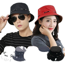 2024 new fisherman hat men and women youth flat top Han version Chauchakuaki 100 hitch cap sunscreen hat casual hat