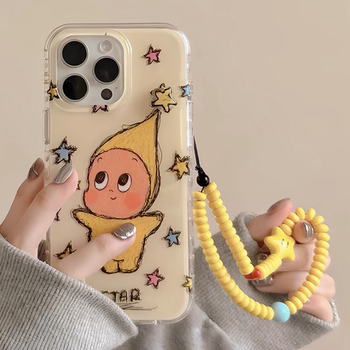 Rotating star little man applicable to apple xiaomi mobile case