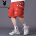 Playboy màu gradient bảo hộ lao động đầy màu sắc quần short bé trai laze ins phản chiếu thương hiệu thủy triều lỏng giản dị quần năm điểm 