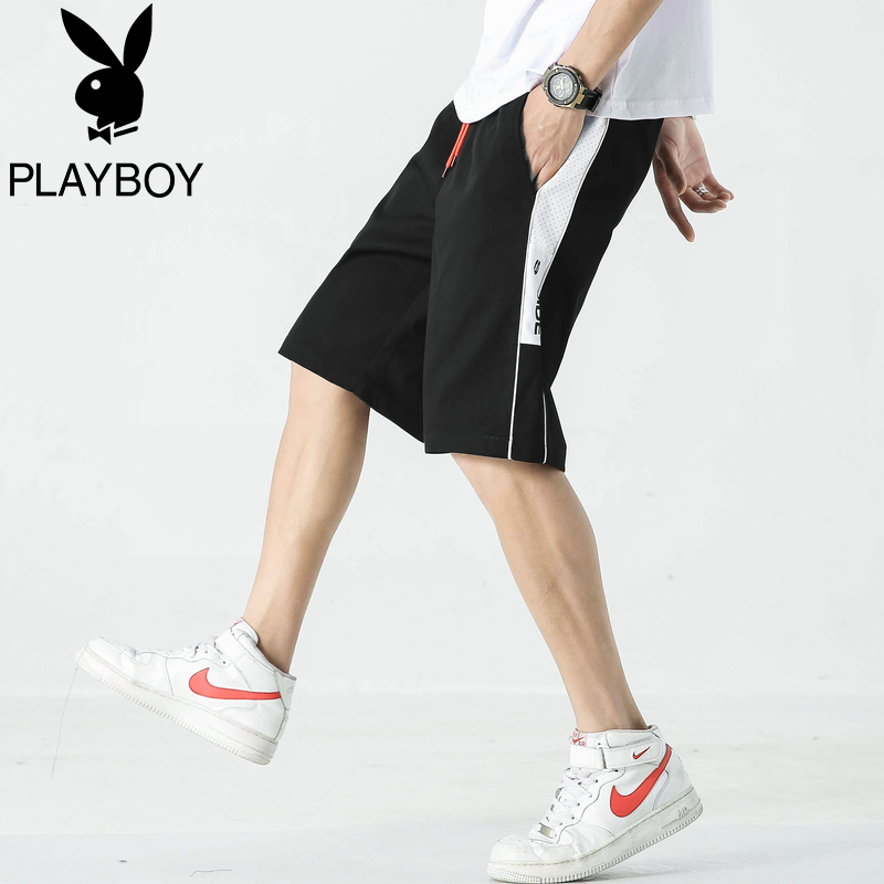 Playboy kem quần short bình thường của nam giới xu hướng lỏng lẻo bên ngoài mặc mùa hè năm điểm quần quần bãi biển mỏng