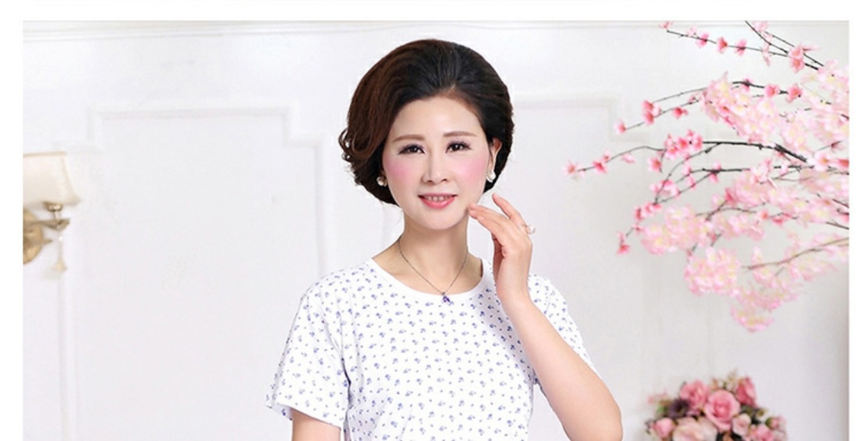 Mùa hè trung niên in ngắn tay phụ nữ dệt kim cotton vest mẹ tải bông áo bông kích thước lớn đồ lót ao lot nam
