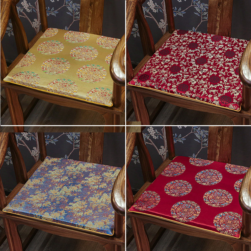 Mahogany sofa cushion non-slip Ming and Qing Chinese solid wood furniture circle chair Taishi chair tea dining chair cushion custom cushion