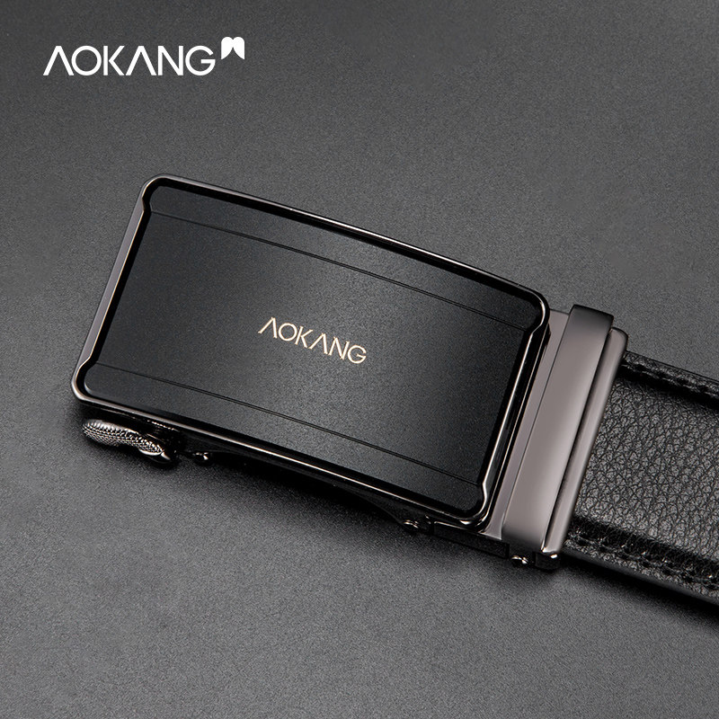 Okom Flagship Store Official Belt Men's Automatic Buckle Youth Pants With Tide Buffalo Leather Young Man Personality Men's Belt