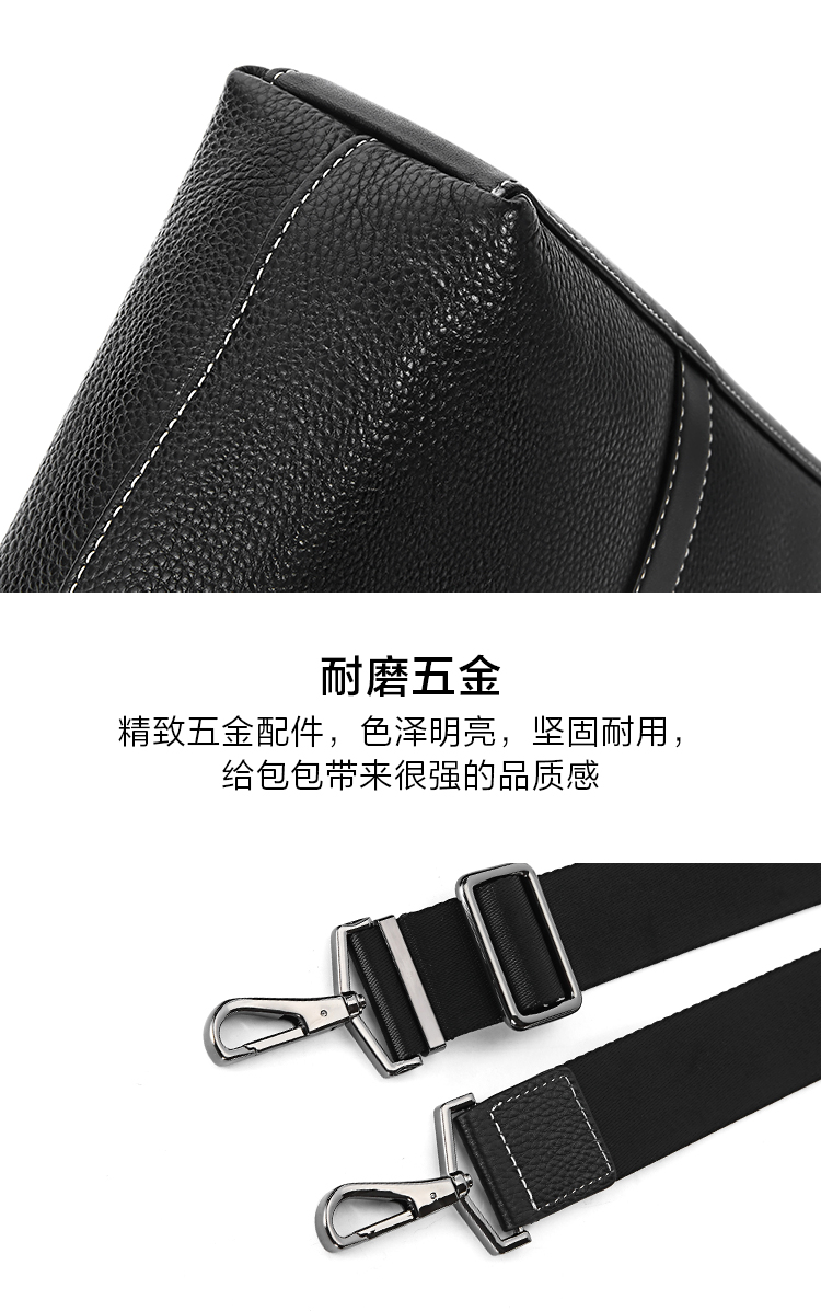 奥康 头层牛皮商务男包 手提公文包 图7