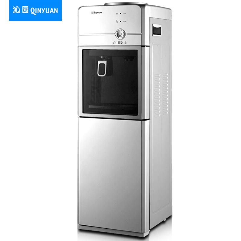 Qinyuan water dispenser vertical hot and cold double-door dust-proof office home without gallbladder speed heat refrigeration YL9482 special price