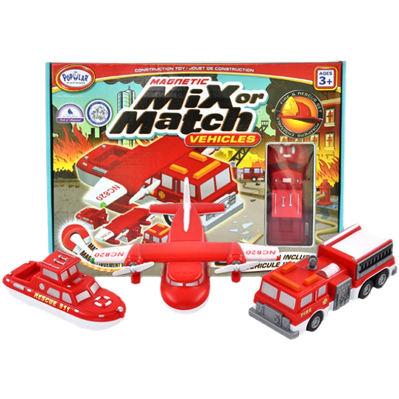 Guanghua 100 Changing Sea Land Air Fire Series Children Puzzle Kindergarten Boys Magnetic Magnetic Assembled Toy Car