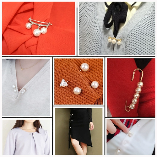 Защитное белье из жемчуга, пальто, кардиган, свитер, брошь, булавка