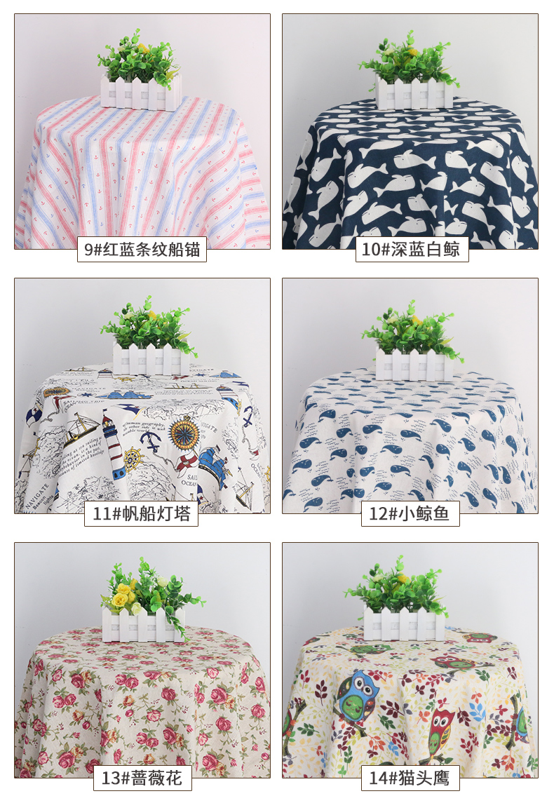 CHH chất liệu linen cotton mục vụ gió in vải rèm khăn trải bàn handmade TỰ LÀM nguyên liệu vải đầu linen sofa vải