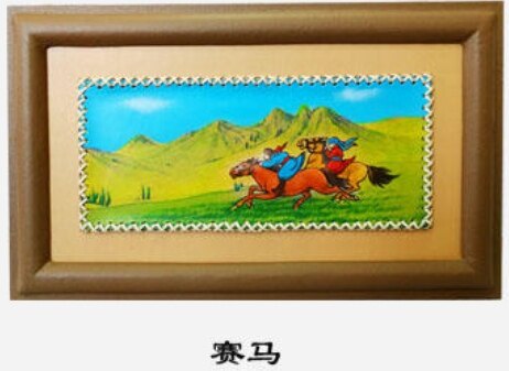 Mongolian handicrafts, gifts, handicrafts, Mongolian cowhide paintings, home furnishing art decoration