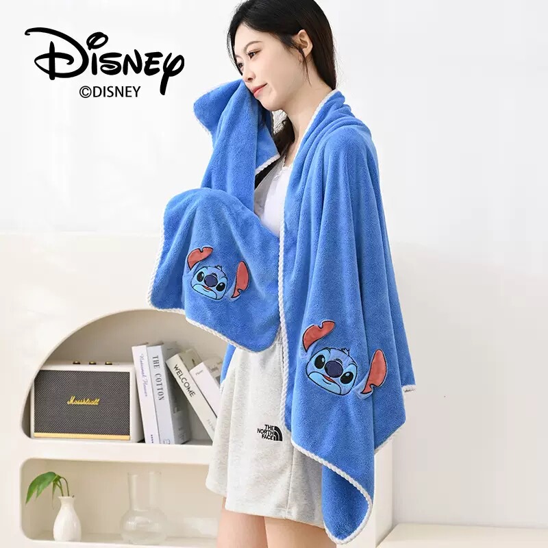 Stitch Bath Towel Coral Fleece Absorbent Quick-Dry Towel Set for Children and Adults Universal Cartoon Bath Towel