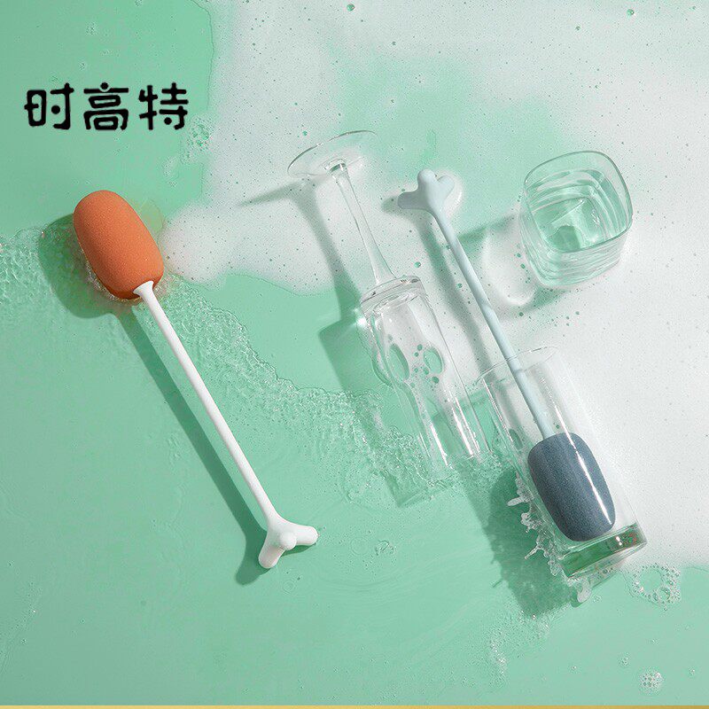 Household tea cup brush bottle brush extended long handle cleaning brush warm bottle vacuum bottle tea stains no dead corner brush